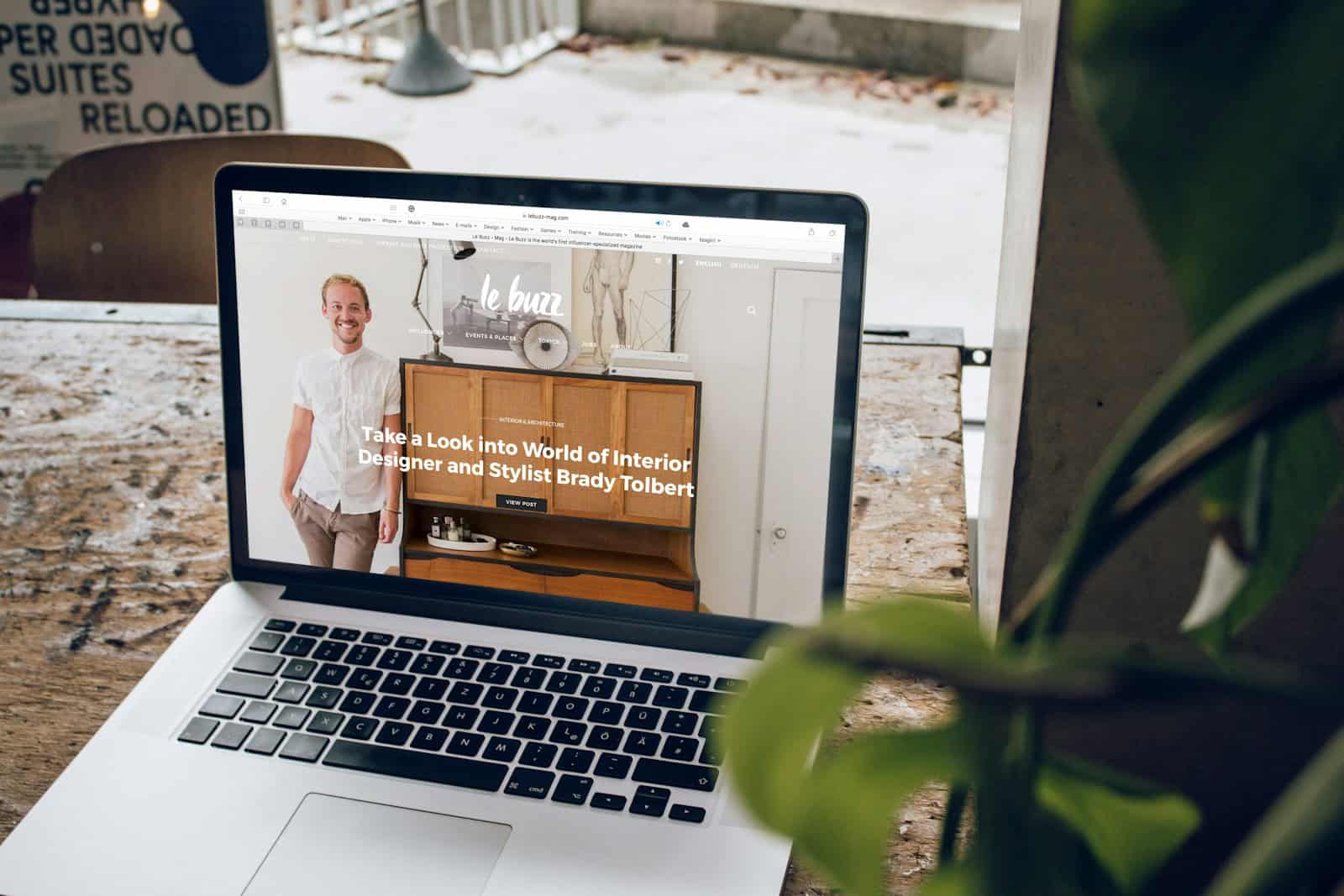 WordPress and Wix service website comparison on a MacBook screen for Australian small business owners